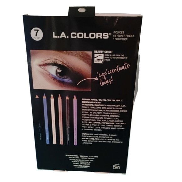 L.A. Colors Makeup La Colors Eyeliner Accentuate 7piece Eyeliner